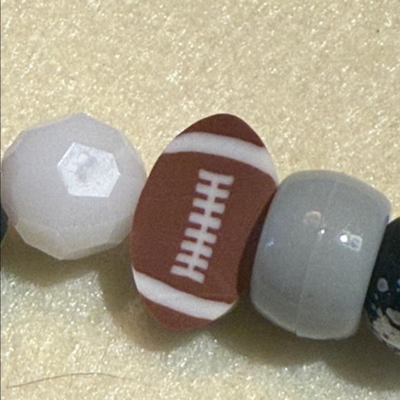 Football Charm Beaded Bracelet - Picture 5 of 6
